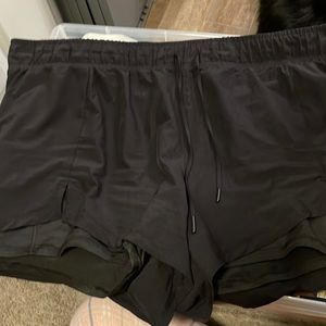 Black athletic shorts